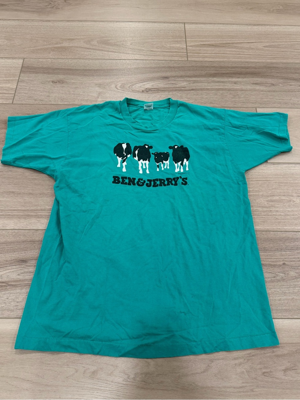 Ben and Jerry’s Vintage 1992 Green Cows Vermonts Finest T-Shirt Men’s Size XL